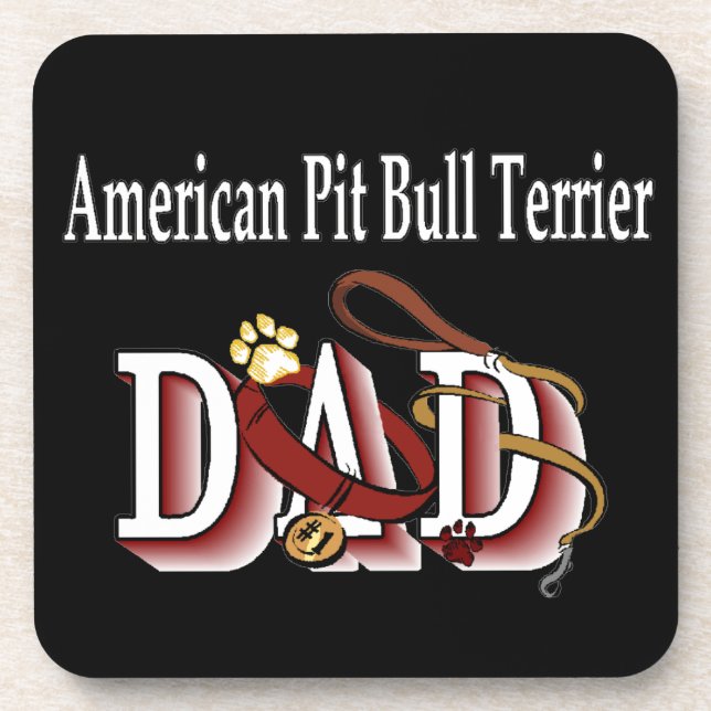 Porta-copo Pai de Cachorro Terrier Bull American Pit Bull (Frente)