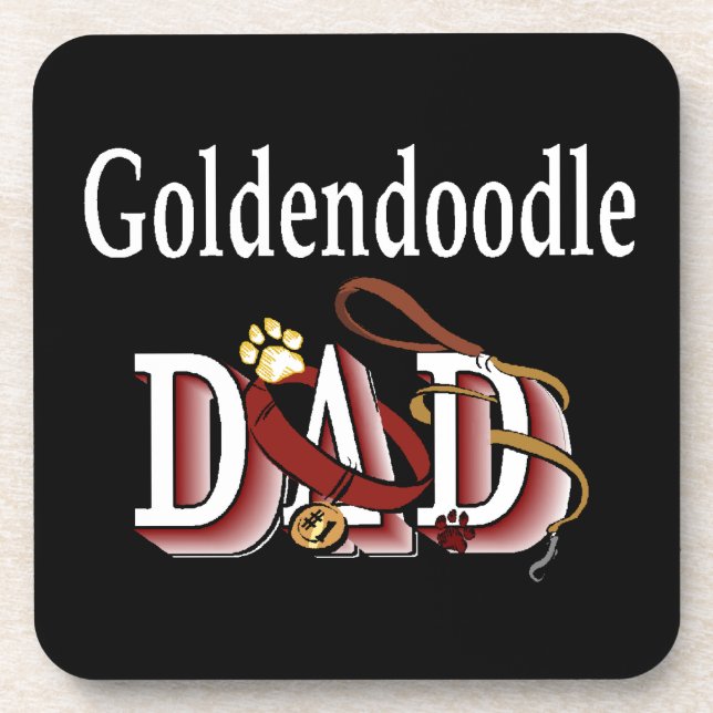 Porta-copo Pai de Goldendoodle (Frente)