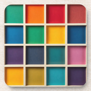 Porta-copo Painel de Grade Geométrica Colorida