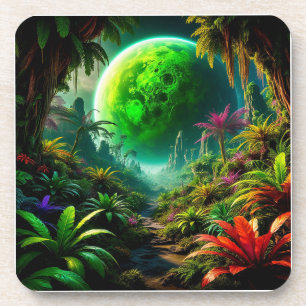 Porta-copo Paisagem Alien com Vegetação Luxuriante