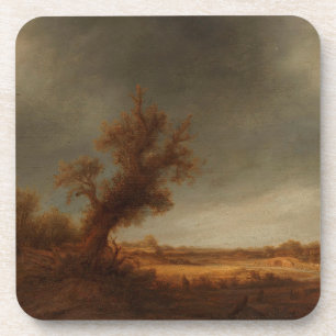 Porta-copo Paisagem com um carvalho velho, Adriaen van Ostade