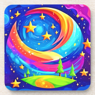 Porta-copo Paisagem Cósmica: Uma Aventura Celestial