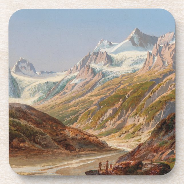 Porta-copo Paisagem da Montanha Silvretta - Ignaz Dorn (Frente)