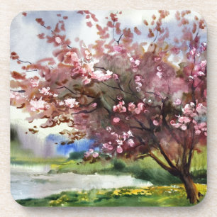 Porta-copo Paisagem da pintura da aguarela