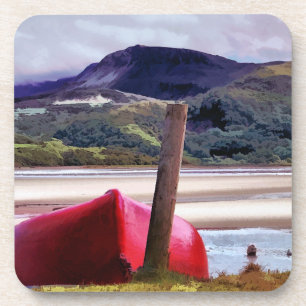 PORTA-COPO PAISAGEM DE BARCO E MONTANHA