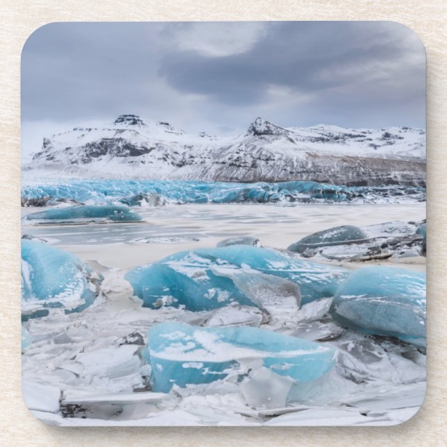 Porta-copo Paisagem de gelo glaciar, Islândia (Frente)