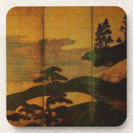 Porta-copo Paisagem Japonesa e Coasters de Bebida com estilo