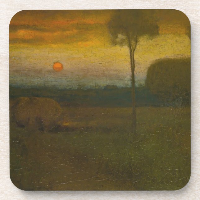 Porta-copo Paisagem noturna por George Inness (1889) (Frente)