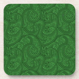 Porta-copo Paisley verde