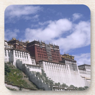 Porta-copo Palácio de Potala na montanha o lar do Dalai
