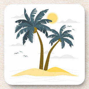 Porta-copo Palma Tropical de Férias de Praia Cuta