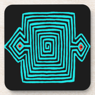 Porta-copo Panamá Mola Tortoise - Preto Azul