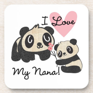 Porta-copo Pandas eu amo minha Nana