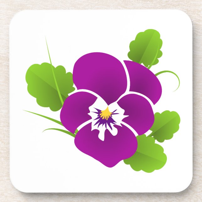 Porta-copo Pansy Roxo Elegante (Frente)