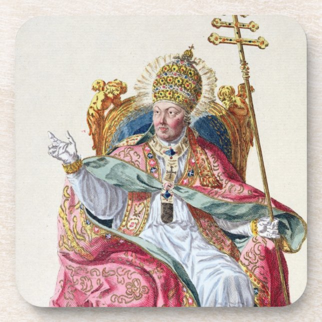 Porta-copo Papa Pius VI (1717-99) 'de DES Estampes de (Frente)