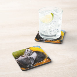 Porta-copo Papagaio Verde, Azul e Amarelo