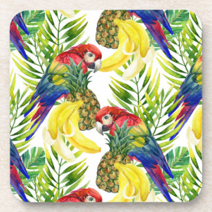 Porta-copo Papagaios E Frutas Tropicais