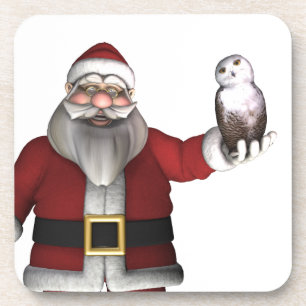 Porta-copo Papai Noel ama Snowy Owl