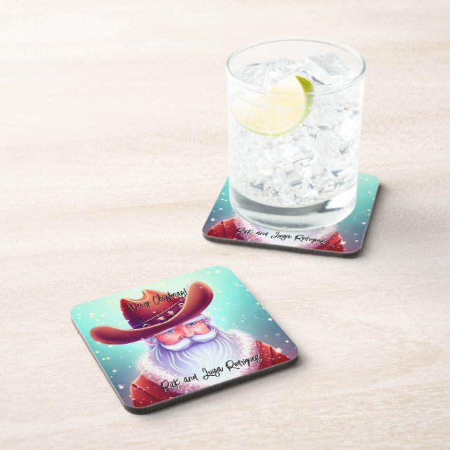 Porta-copo Papai Noel no Natal do Chapéu Ocidental (Lado Direito)