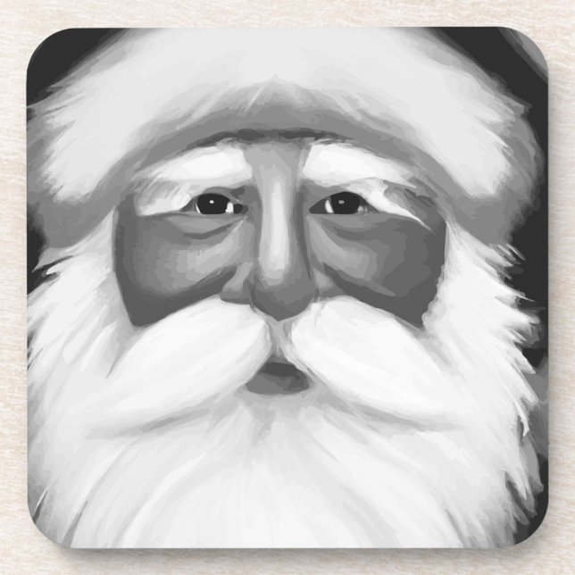 Porta-copo Papai Noel preto e branco  (Criador carregado)