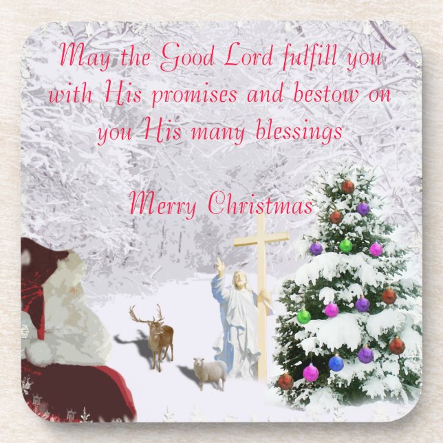 Porta-copo Papais noeis Conhecem Jesus (Frente)