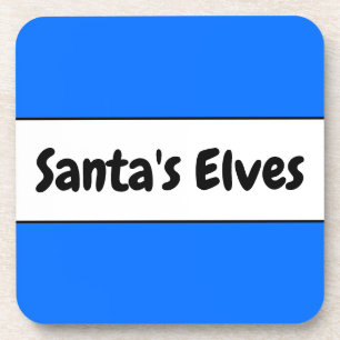 Porta-copo PAPAIS NOEIS ELVES Festivo Brilho Azul Banhas Bran