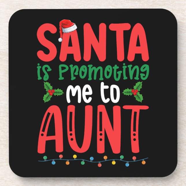 Porta-copo Papais noeis me promovem ao Natal da tia (Frente)