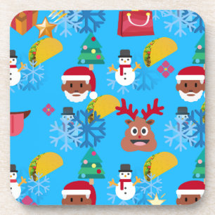 Porta-copo papais noeis negros taco christmas