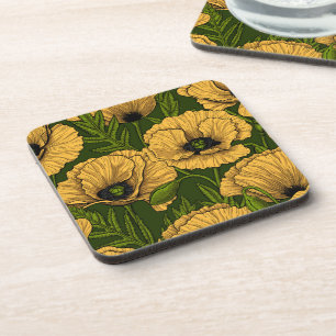 Porta-copo Papanicolau amarelo em verde escuro
