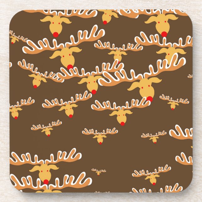 Porta-copo Papel de parede de Rudolf do Natal (Frente)