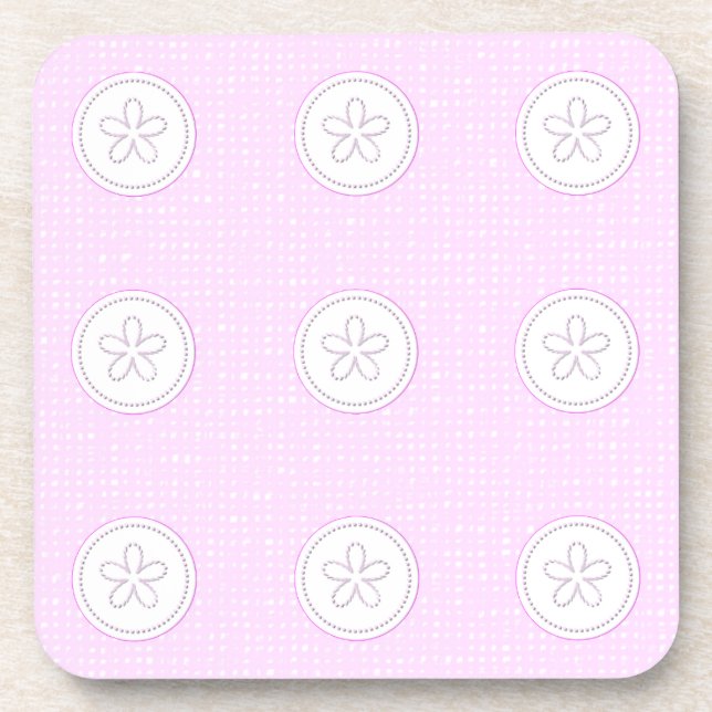 Porta-copo papel de parede rosa romântico doce (Frente)