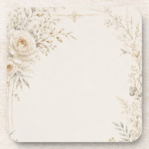 Porta-copo Papelaria de Casamento com Detalhes Neutros Refina
