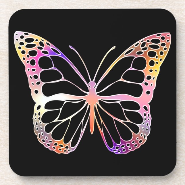 Porta-copo Papillon Couleur Sauvage Forêt Nature Graphique (Frente)