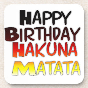 Porta-copo Parabéns Hakuna Matata Inspiração