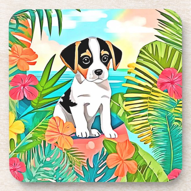 Porta-copo Paradise Puppy Design (Frente)