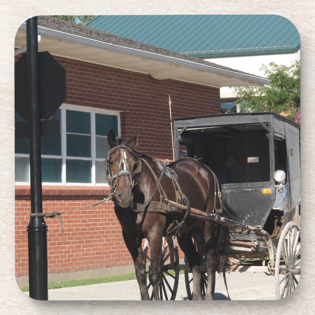 Porta-copo Parado para um Espelho, Um Cavalo Amitivo no sinal (Frente)