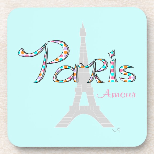 Porta-copo PARIS Amour com Torre Eiffel (Frente)