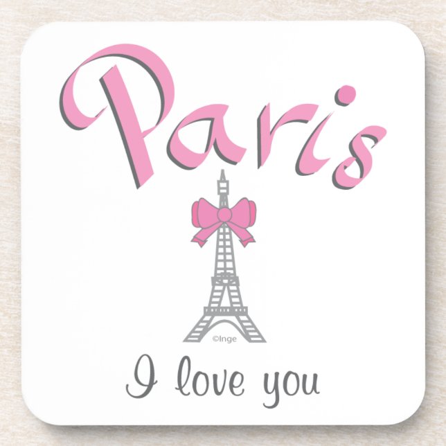 Porta-copo Paris, eu te amo (Frente)