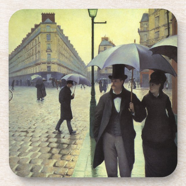 Porta-copo Paris Street Rainy Day by Gustave Caillebotte (Frente)