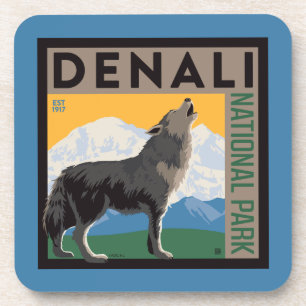 Porta-copo Parque Nacional Denali Lobo Howling