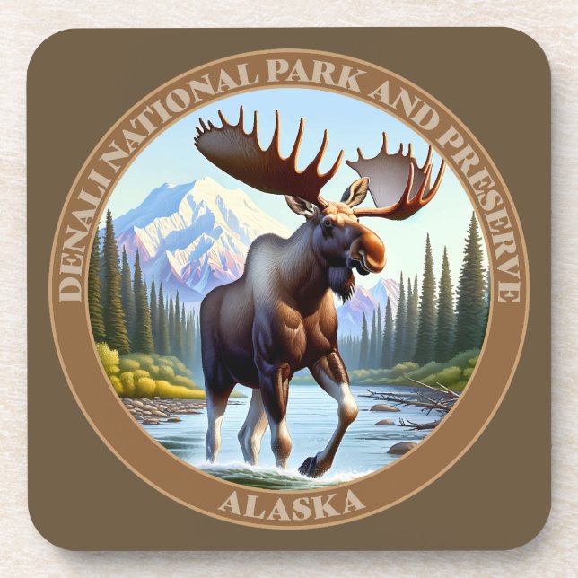 Porta-copo Parque Nacional e Reserva Denali Alasca (Frente)