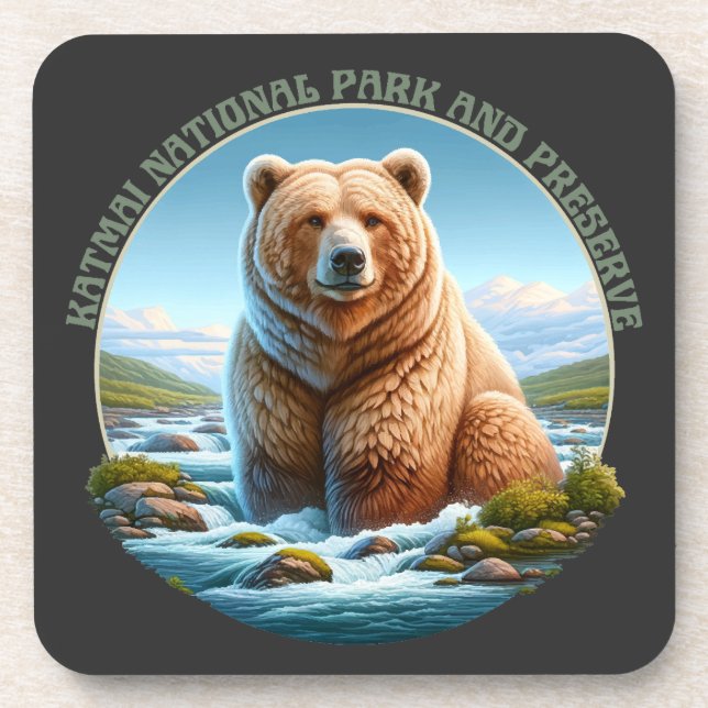 Porta-copo Parque Nacional e Reserva Katmai (Frente)