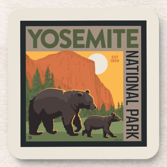 Porta-copo Parque Nacional Yosemite | Família Bear (Frente)