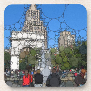 Porta-copo Parque quadrado abstrato New York de Washington