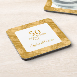 Porta-copo Partido Personalizado Elegante Moderno 50º Anivers