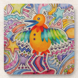 Porta-copo Pássaro Amarelo Grande