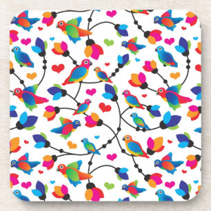 Porta-copo pássaro colorido bonito do papagaio