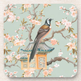 Porta-copo Pássaro Oriental Pastel e Frutas