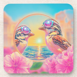 Porta-copo Pássaros legal com óculos Sunset