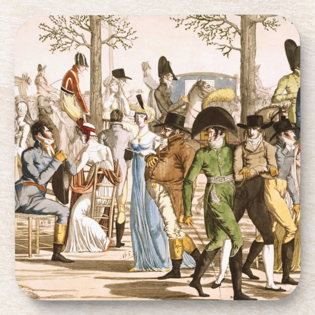 Porta-copo Passeio em Longchamps, 1802 (gravura) (Frente)